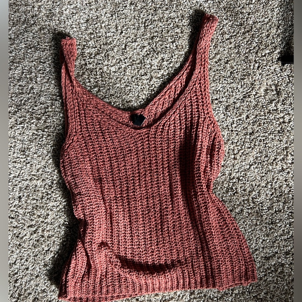 Red sweater tank